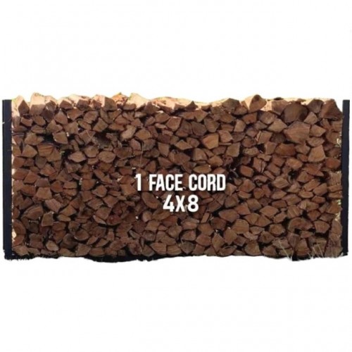 Firewood STACKED Full Face Cord Mixed Hardwoods = (50) bags